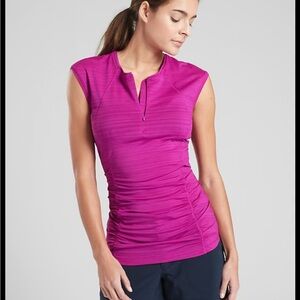 Athleta Pacifica Contoured Tank 1/2 Zip Large